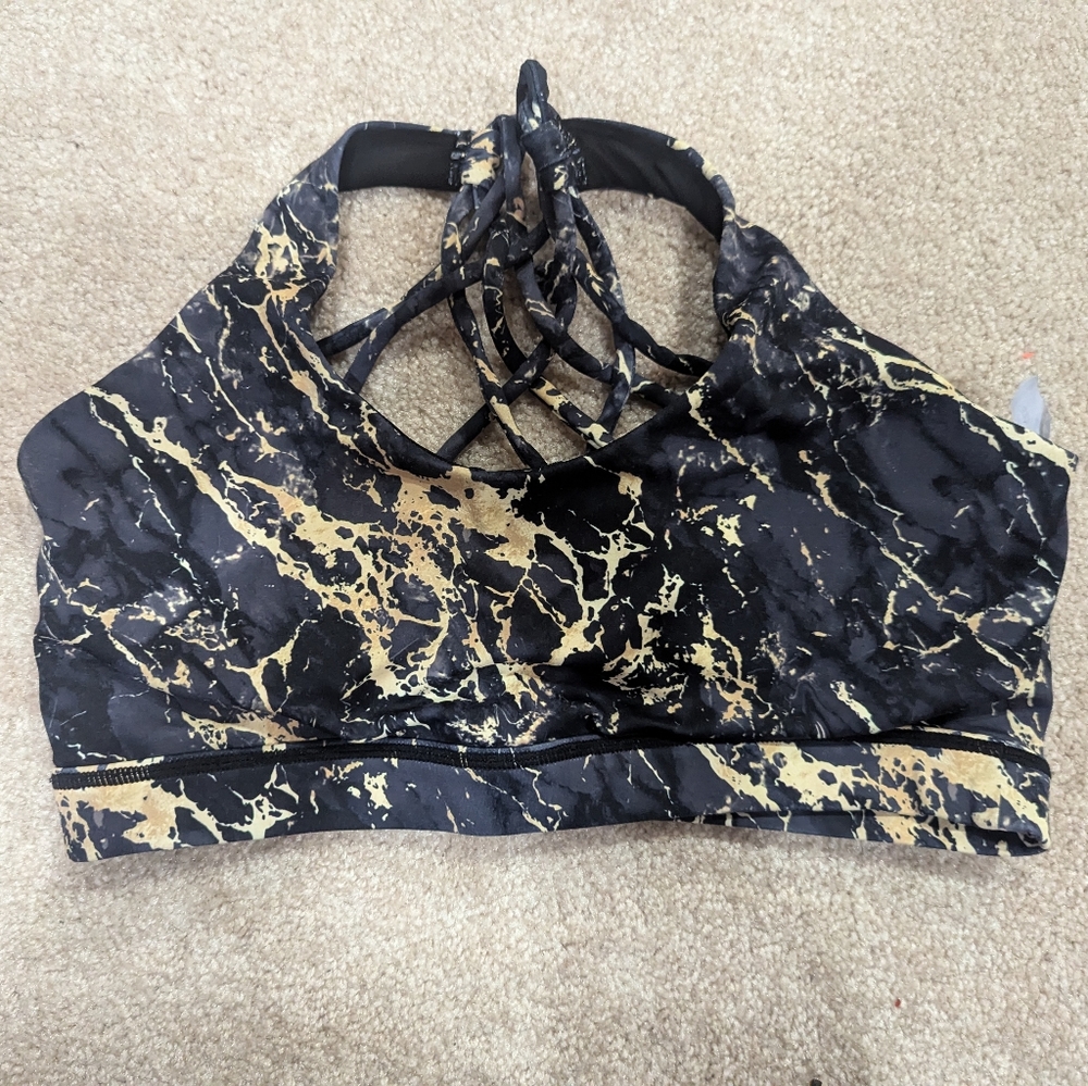 CVG Gold Marble Sports Bra